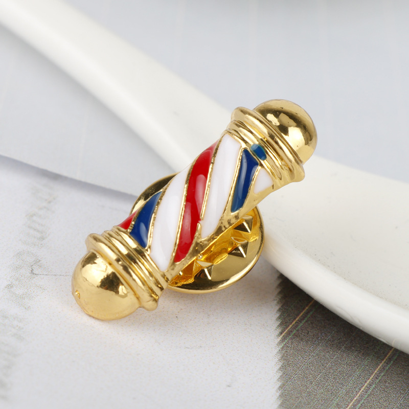 Model Kit Clipper - คลาสสิก Badge เข็มกลัด Pin ร้านตัดผมเสาเข็มกลัดคริสตัลมีดโกนกรรไกรเคลือบ Pin