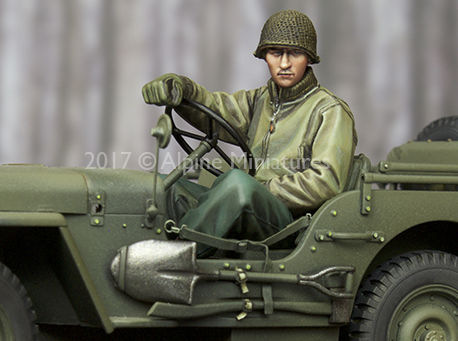 Model Kit Warhammer - 1:35 ชุดเรซิ่น US Jeep Driver
