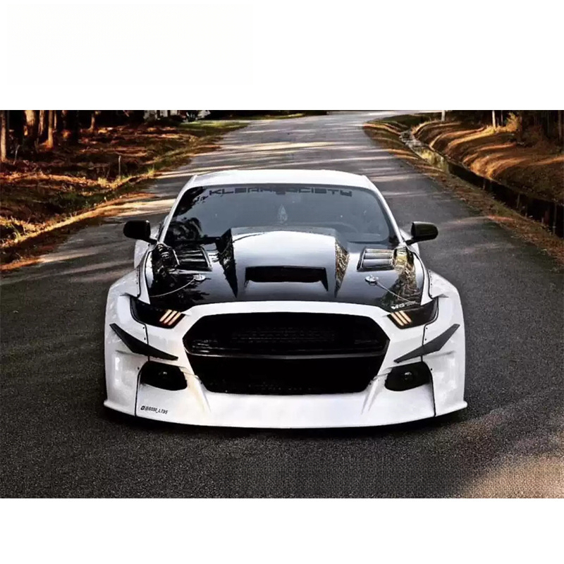 Model Kit Mustang - เหมาะสำหรับฟอร์ดมัสแตงรุ่นเก่า ปี 15-17, อุปกรณ์ตกแต่ง, สปอยเลอร์หน้าและชุดแต่งสเกิร์ตหลัง