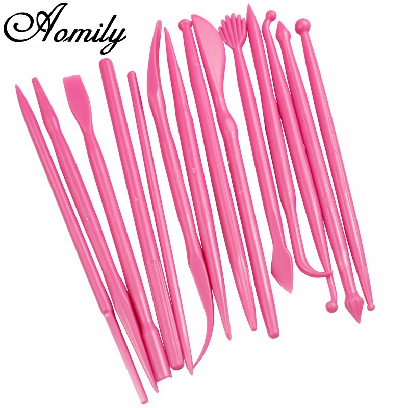 Model Kit Clipper - Aomily 14 ชิ้น/เซ็ตประติมากรรมน้ําตาลการสร้างแบบจําลองเครื่องตัด Smoother Polymer Clay