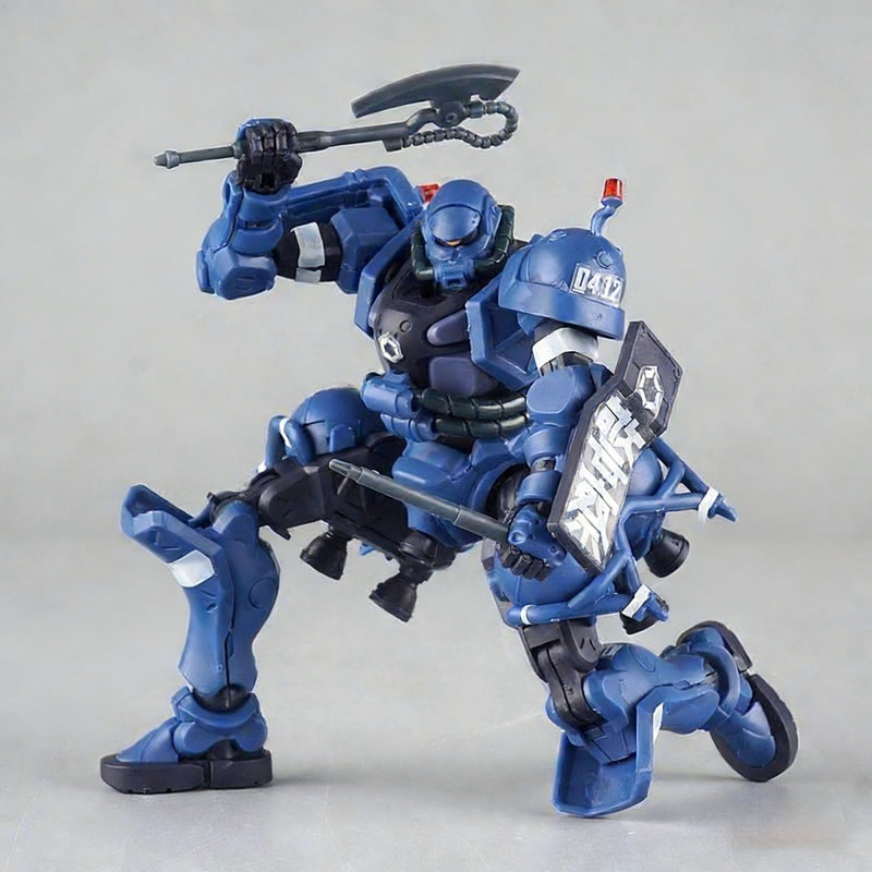 Model Kit Gundam Hg - Gquuuuuux ตำรวจทหารซากุ เอชจี 1/144 ชุดประกอบโมเดลแอ็คชั่นฟิกเกอร์ของเล่นตัวต่อสะสมเดสก์ท็อปเครื่องประดับตุ๊กตาของขวัญ