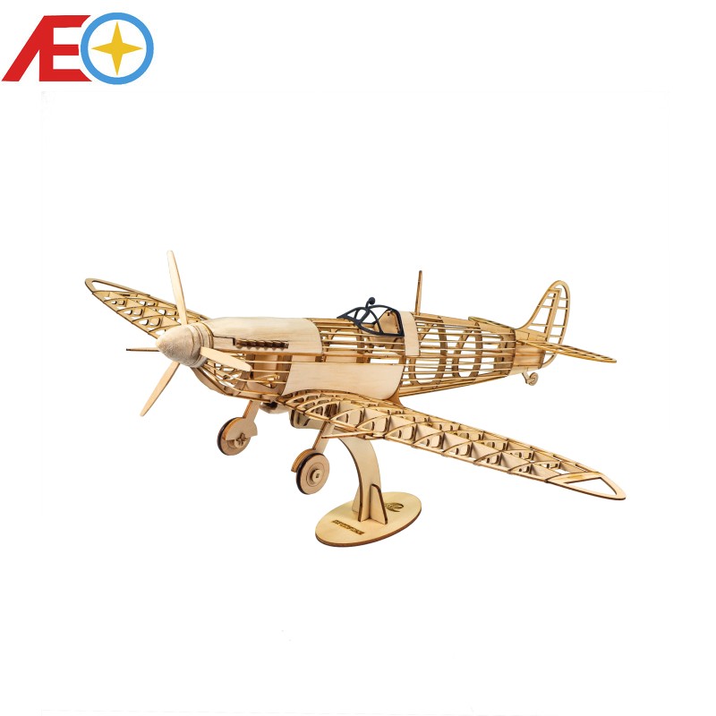 Model Kit Spitfire - AEORC VX18 1:25 โมเดลเครื่องบินรบสปิตไฟร์แบบจำลองไม้ 3 มิติ