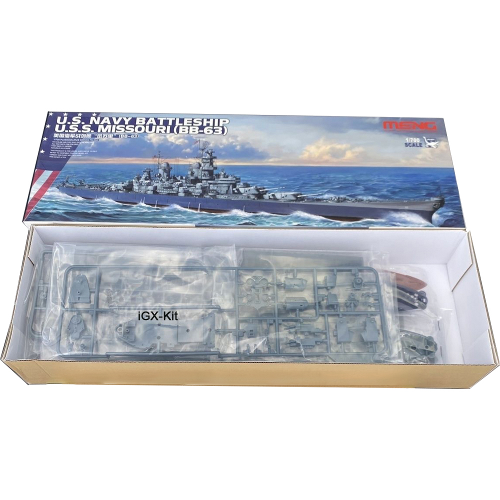 Model Kit Uss Missouri - Meng PS004 ชุดประกอบโมเดลเรือรบของกองทัพเรือสหรัฐฯ ขนาด 1/700 รุ่น
