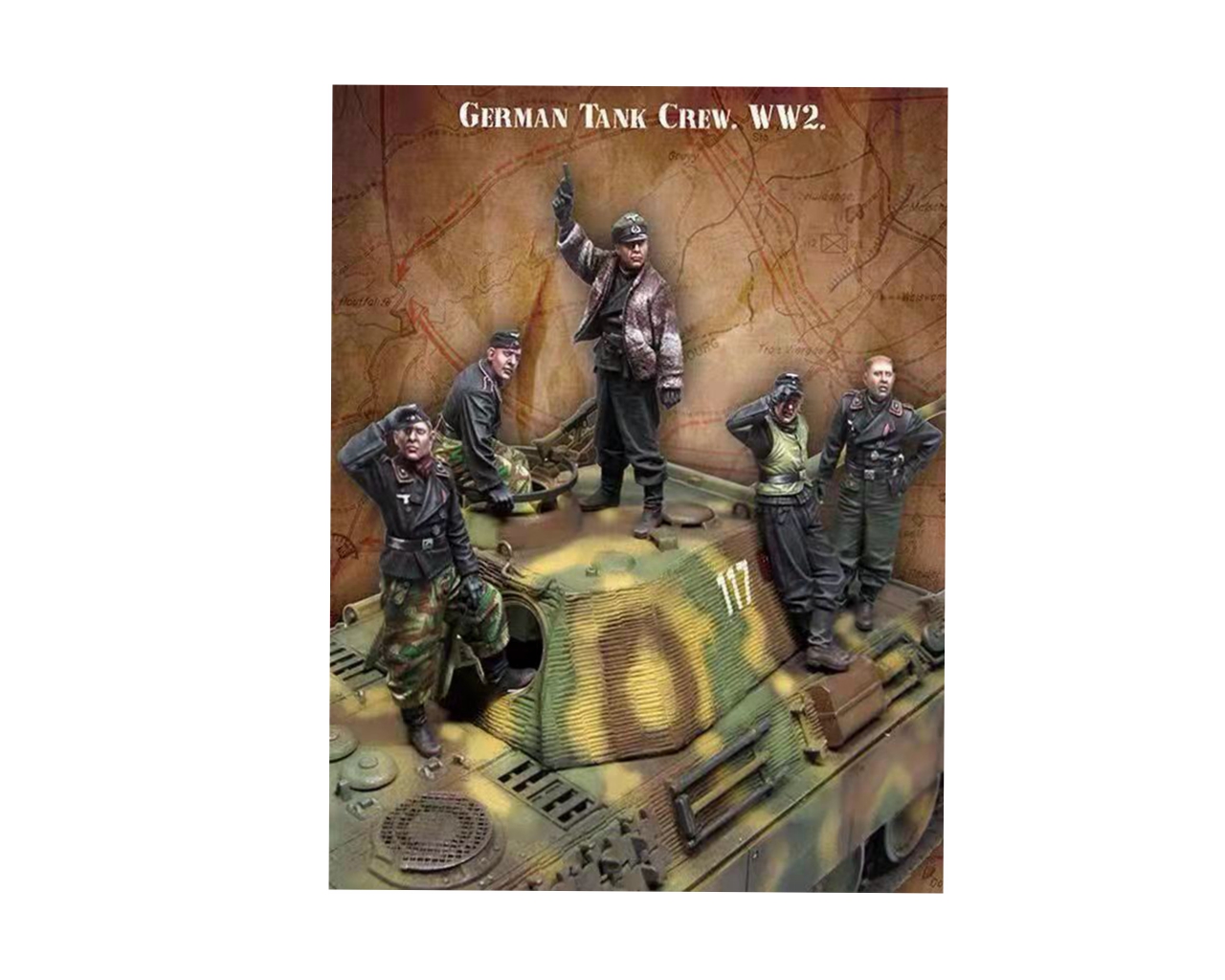 Model Kit Warhammer - 1/35 ชุดโมเดล เรซิ่น ชุด สมาชิกลูกเรือรถถัง (5