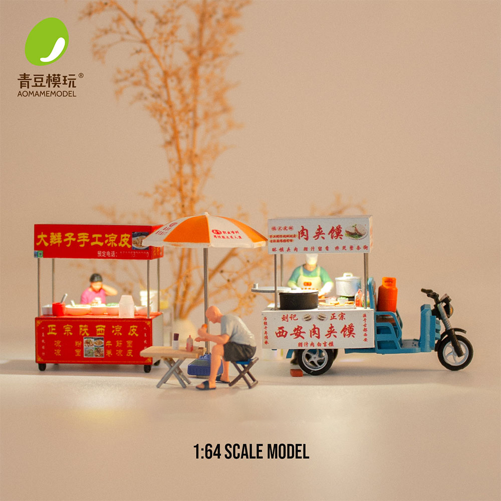 Model Kit Store - ชุดโมเดลตลาดกลางคืน 1/64 - ร้านอาหารจิ๋วเรซิ่นพิมพ์ 3 มิติความละเอียดสูง