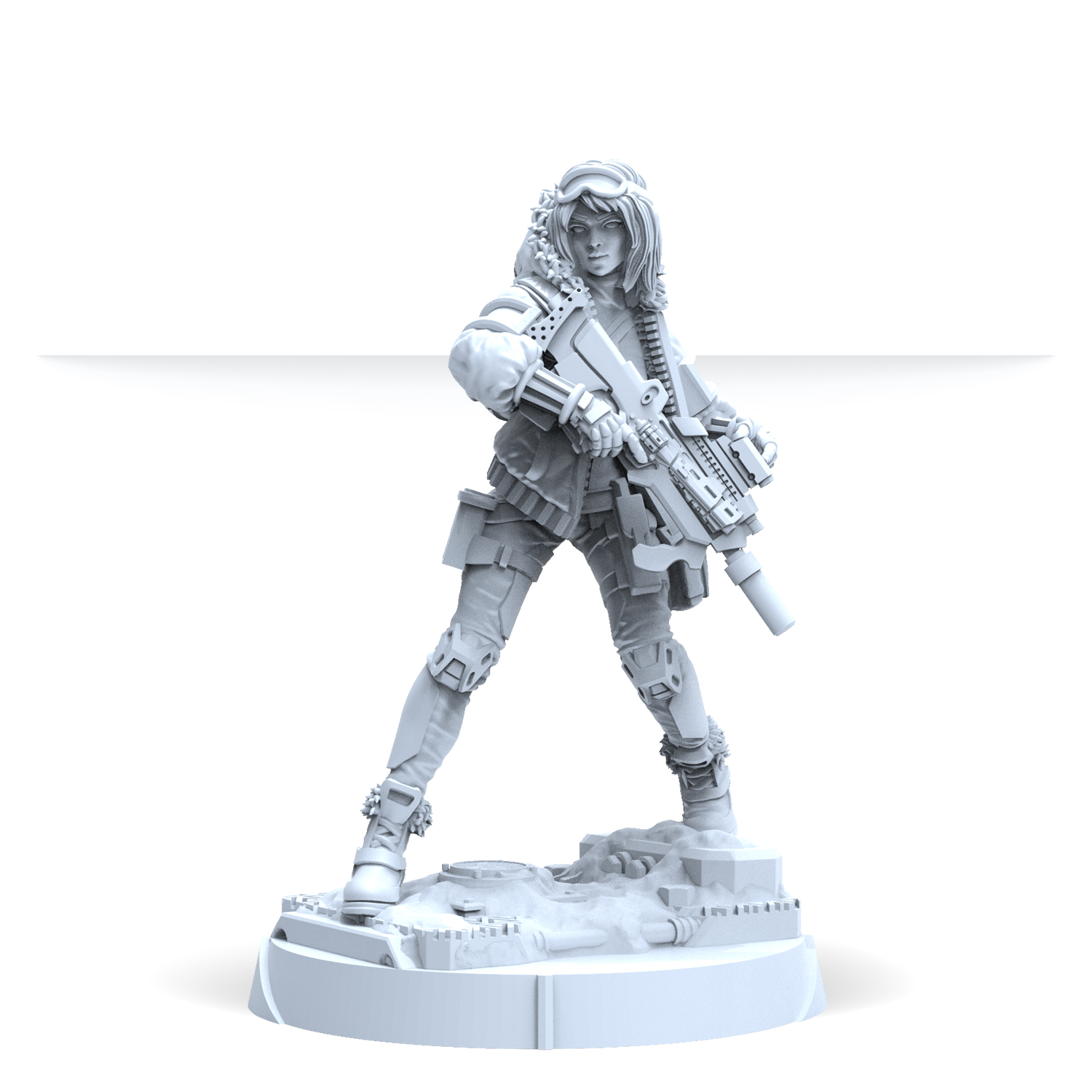 Model Kit Warhammer - ชุดโมเดลเรซิ่น Infinity NA2 Oktavia Grímsdóttir แบบยังไม่ประกอบ