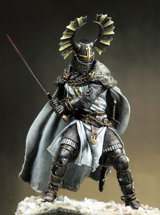 Model Kit Warhammer - ชุดเรซิ่น นักรบชาวเตUTOONIC ศตวรรษที่สิบห้า ขนาด 90 มม.
