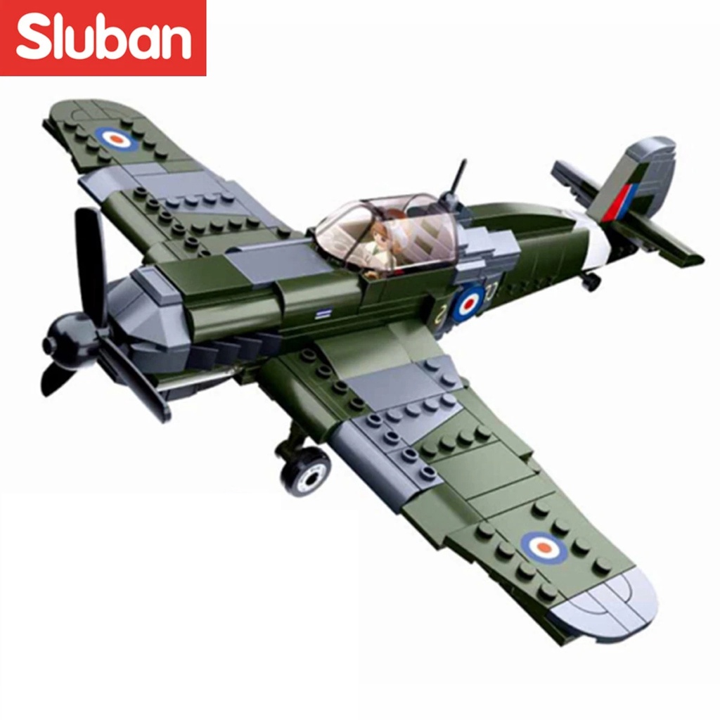 Model Kit Spitfire - 290 ชิ้น 0712 ชุดตัวต่อโมเดลเครื่องบินรบสปิตไฟร์ สงครามโลกครั้งที่ 2