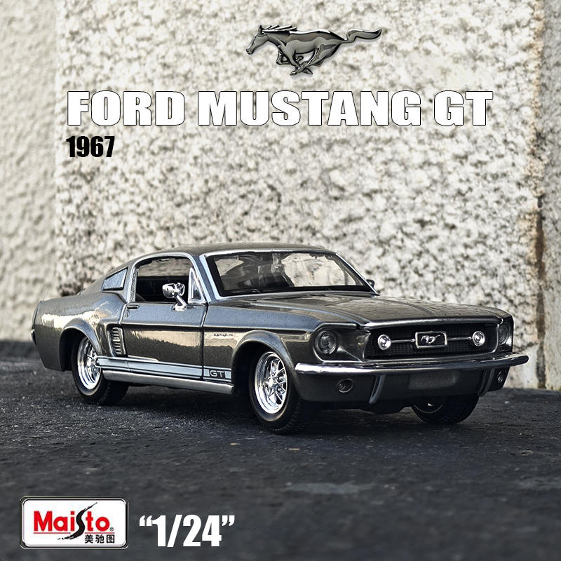 Model Kit Mustang - Maisto 1:24 1967 Ford Mustang GTโลหะผสมกีฬารถDiecastโลหะRacingรถจําลองคอลเลกชันเด็กของขวัญ