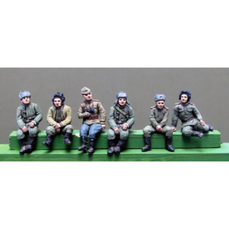 Model Kit Warhammer - 1/72 Scale Diecast เรซิ่นรูปชุดถังทหารนั่ง Miniatures GK