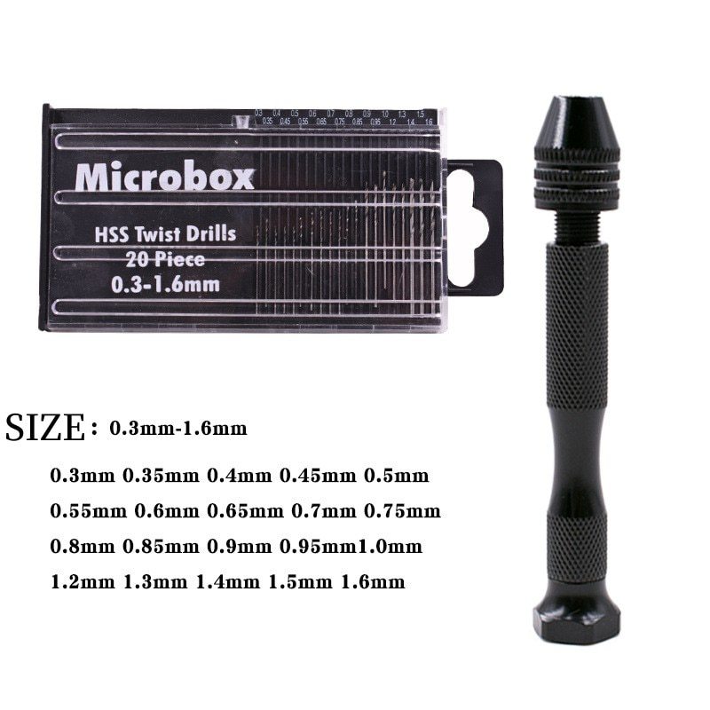 ชุดเครื่องมือโรตารี่แบบหมุนพร้ - Pin Vice Micro บทวิจารณ์และราคา