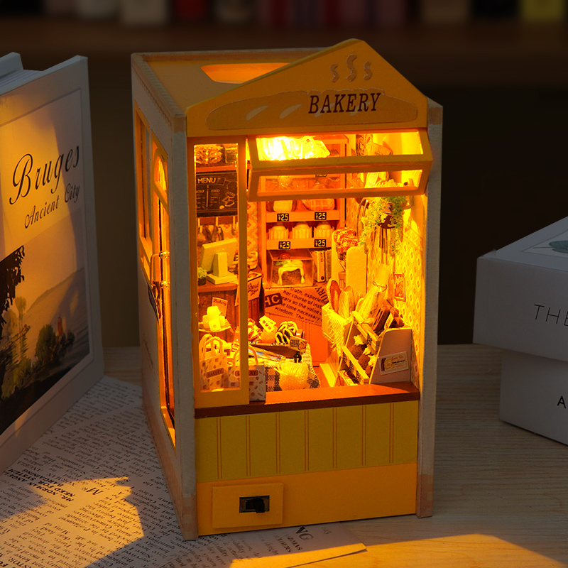 DIY หนังสือไม้ Nook ใส่ชั้นวาง - Model Kit Japan Shop บทวิจารณ์และราคา