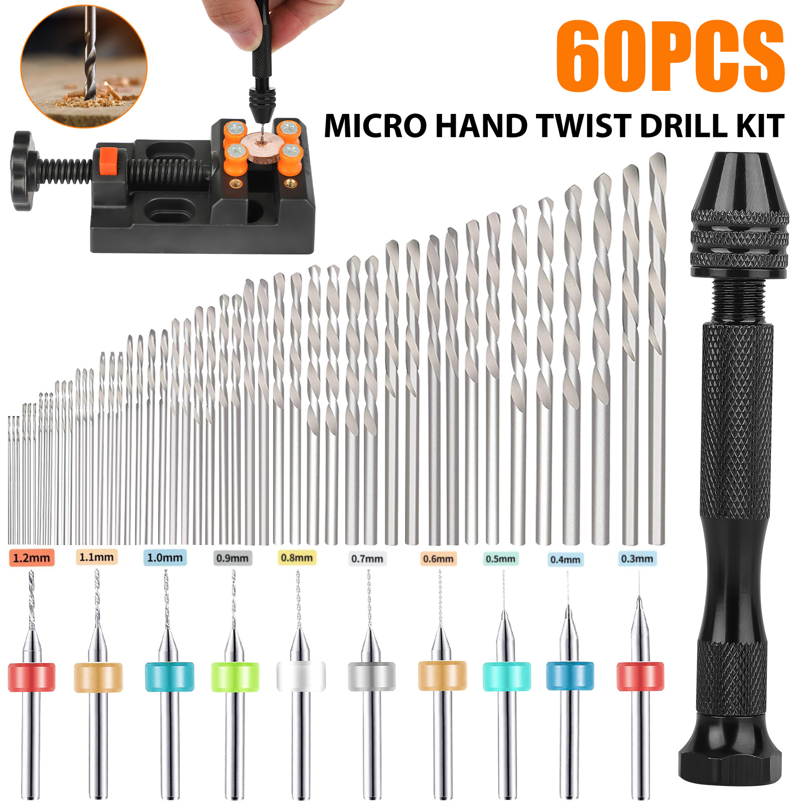 ชุดดอกสว่านมือขนาดเล็ก 60 ชิ้น - Pin Vice Micro บทวิจารณ์และราคา