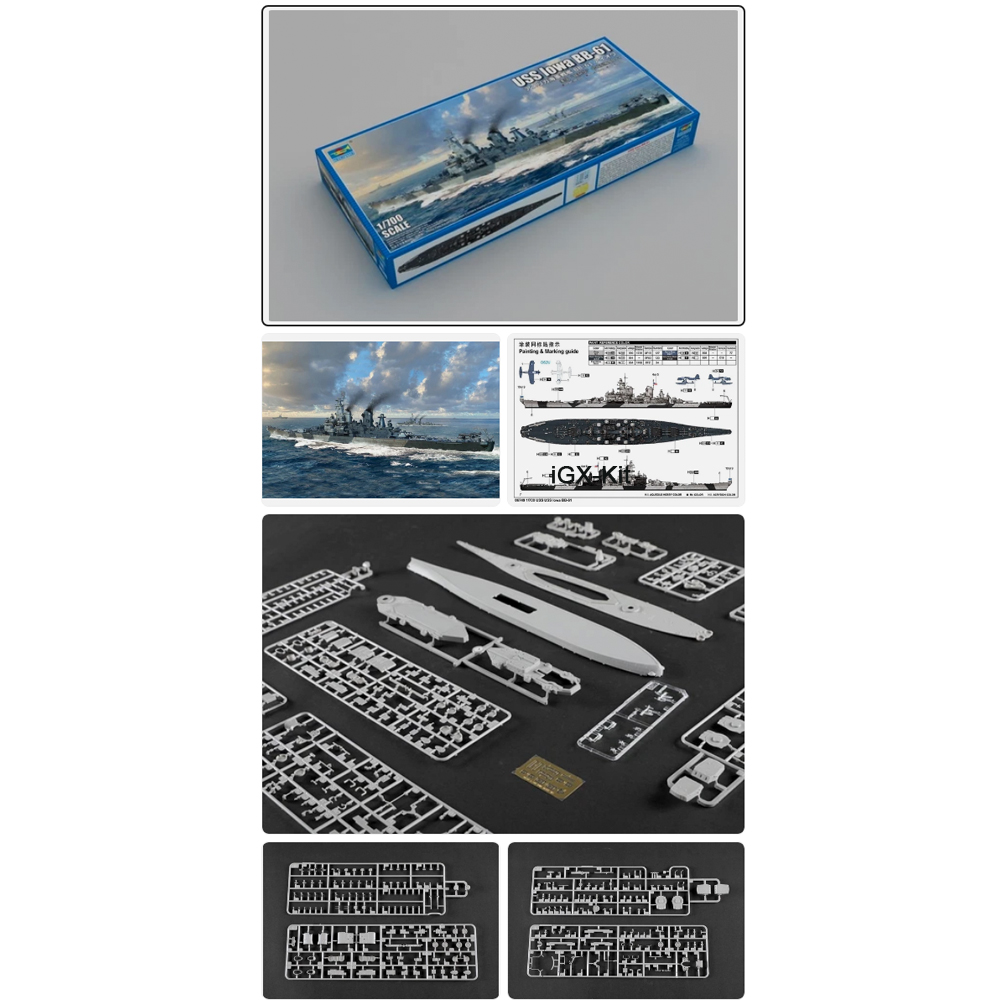 ชุดประกอบโมเดลเรือรบพลาสติก Tr - Model Kit Uss Iowa บทวิจารณ์และราคา