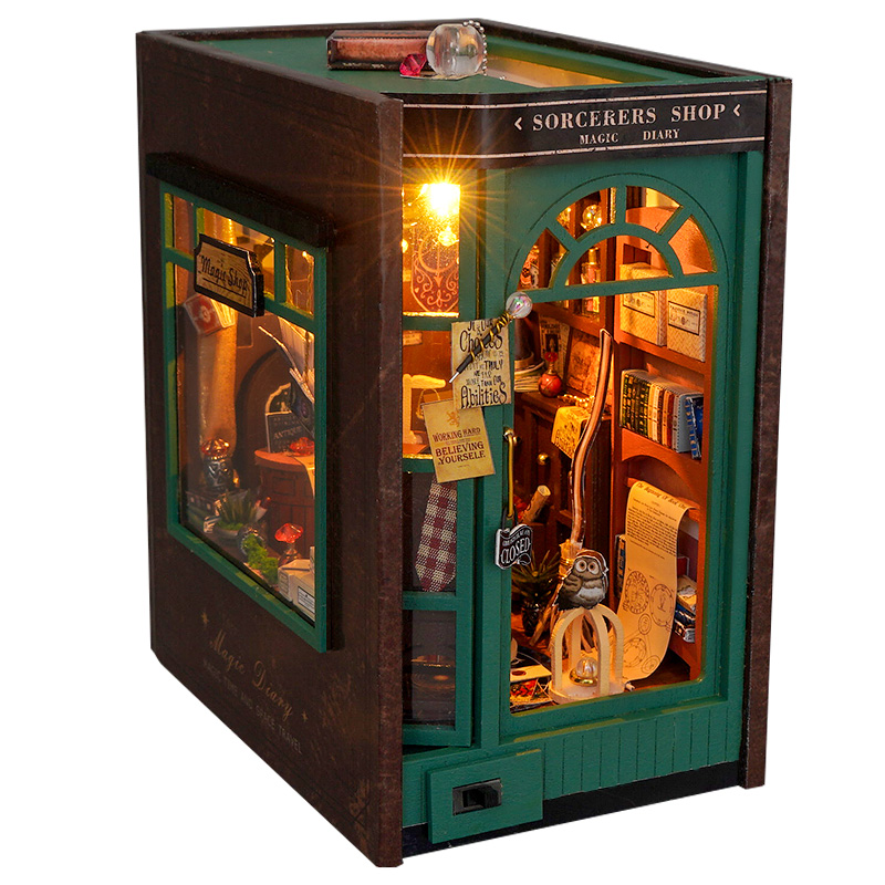 DIY Book Nook ใส่ชุดชั้นวางไม้ - Model Kit Japan Shop บทวิจารณ์และราคา