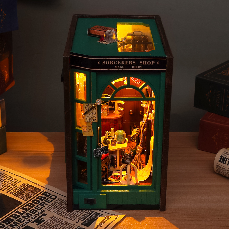 DIY Book Nook ใส่ชุดชั้นวางไม้ - Model Kit Japan Shop บทวิจารณ์และราคา